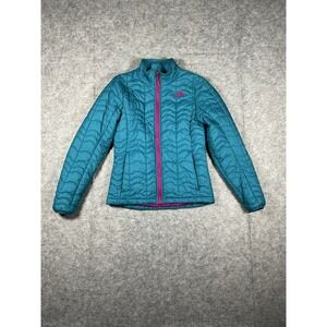 The North Face Bombay Small Blue Pink Puffer Quilt Jacket Full Zip Lightweight